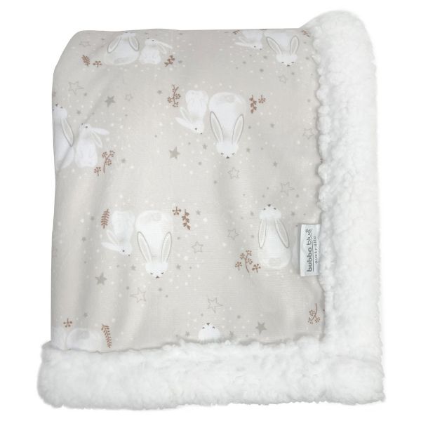 Bubba Blue Bunny Dreams Reversible Fleece Cuddle Blanket
