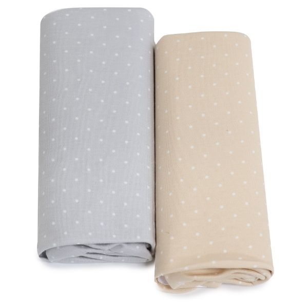Bubba Blue Confetti Waterproof Change Mat Cover 2pk Grey/Taupe