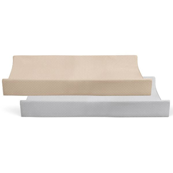 Bubba Blue Confetti Waterproof Change Mat Cover 2pk Grey/Taupe