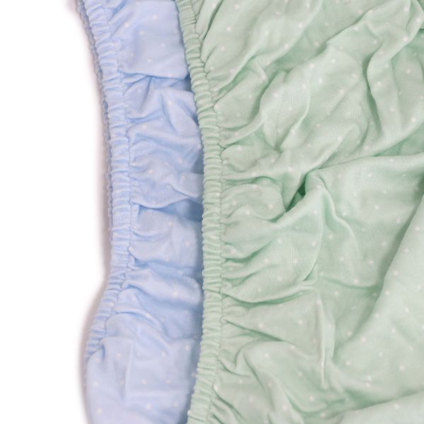 Bubba Blue Confetti Jersey Co Sleeper Fitted Sheets 2pk Blue/Sage