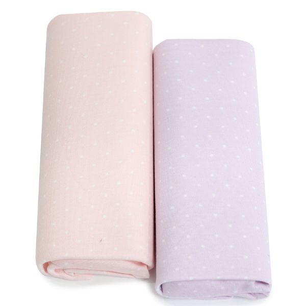 Bubba Blue Confetti Jersey Co Sleeper Fitted Sheets 2pk Pink/Lilac
