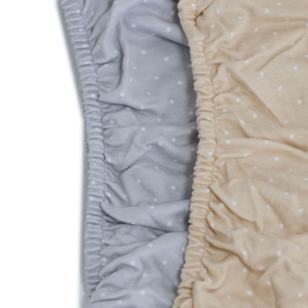 Bubba Blue Confetti Jersey Cot Fitted Sheets 2pk Grey/Taupe