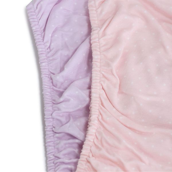 Bubba Blue Confetti Jersey Cot Fitted Sheets 2pk Pink/Lilac
