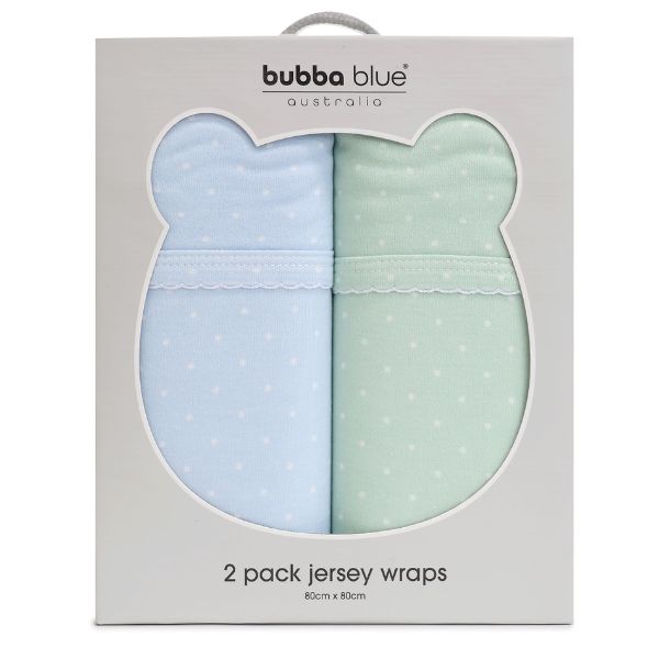 Bubba Blue Confetti Jersey Wraps 2pk Blue/Sage