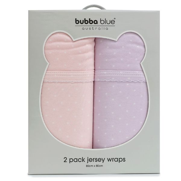 Bubba Blue Confetti Jersey Wraps 2pk Pink/Lilac