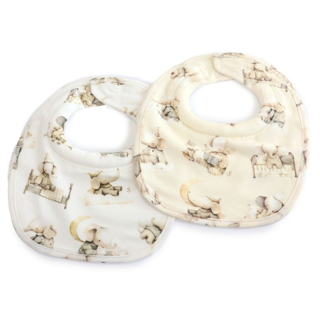 Bubba Blue Elephant Bedtime Dribble Bibs 2pk