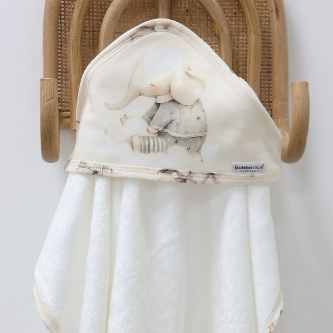 Bubba Blue Elephant Bedtime Hooded Towel