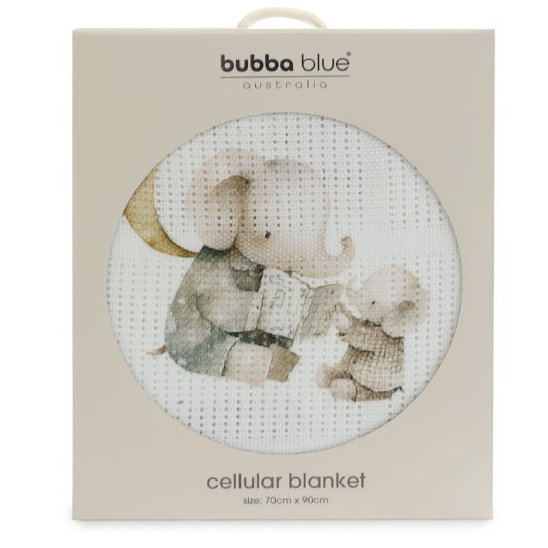 Bubba Blue Elephant Bedtime Cellular Blanket