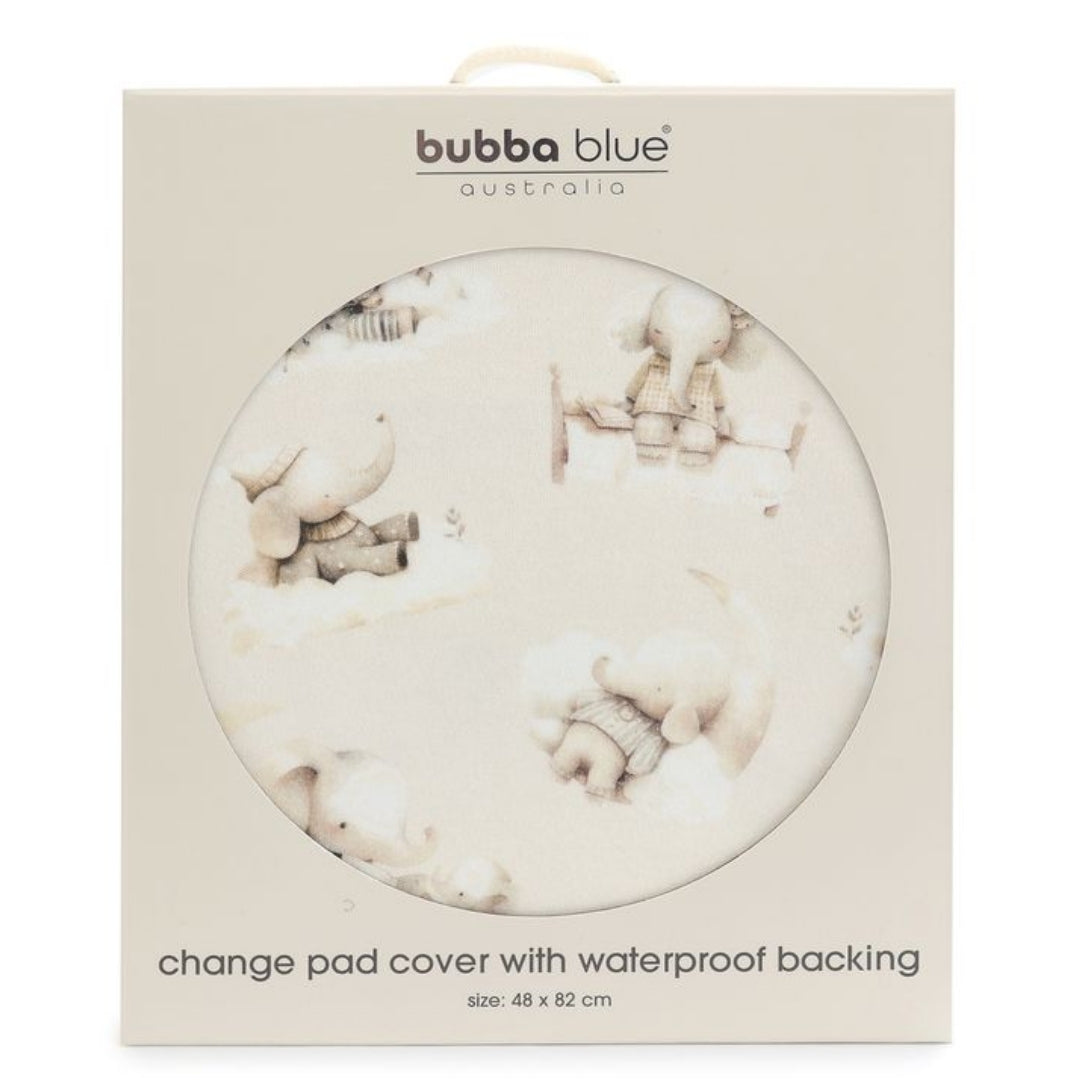 Bubba Blue Elephant Bedtime Waterproof Change Mat Cover