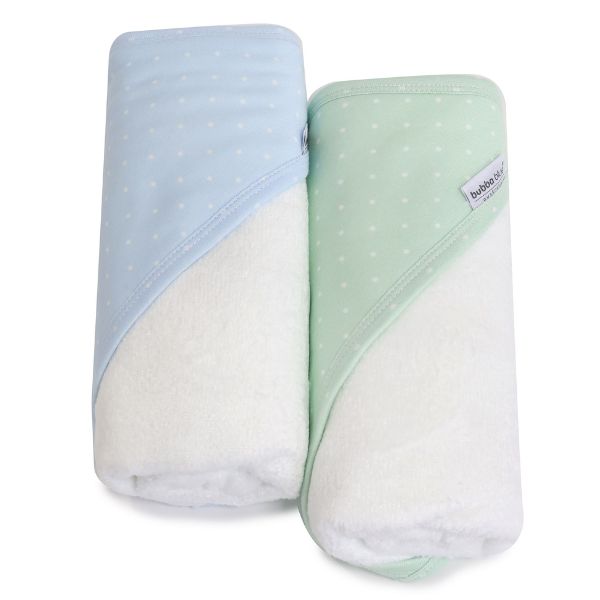 Bubba Blue Confetti Hooded Towel Blue/Sage 2pk