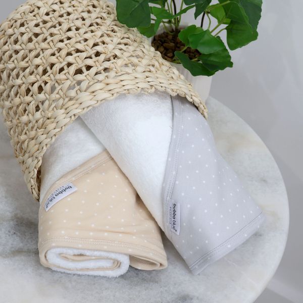 Bubba Blue Confetti Hooded Towel Grey/Taupe 2pk