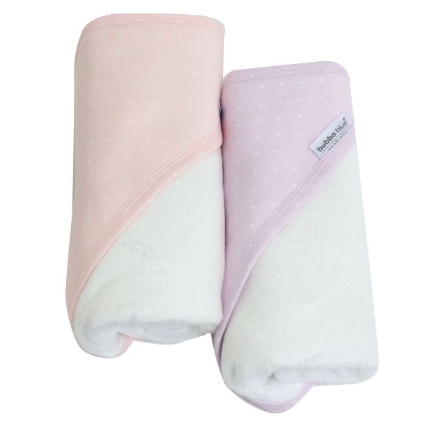Bubba Blue Confetti Hooded Towel Pink/Lilac 2pk