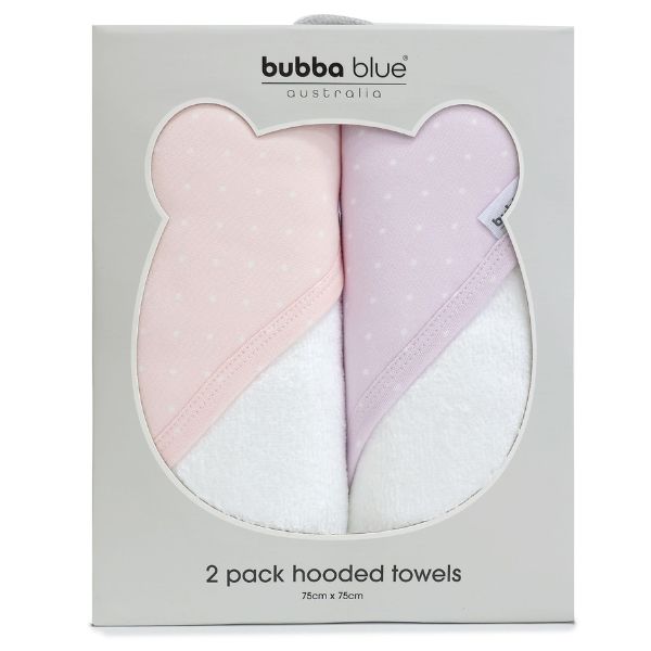 Bubba Blue Confetti Hooded Towel Pink/Lilac 2pk