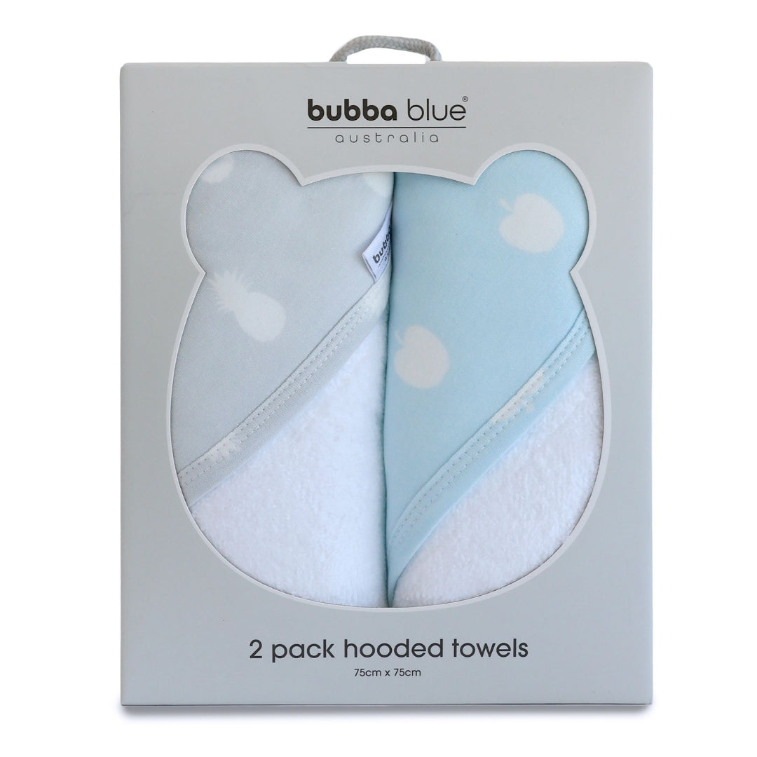 Bubba Blue Nordic Hooded Towel Apple/Pineapple 2pk