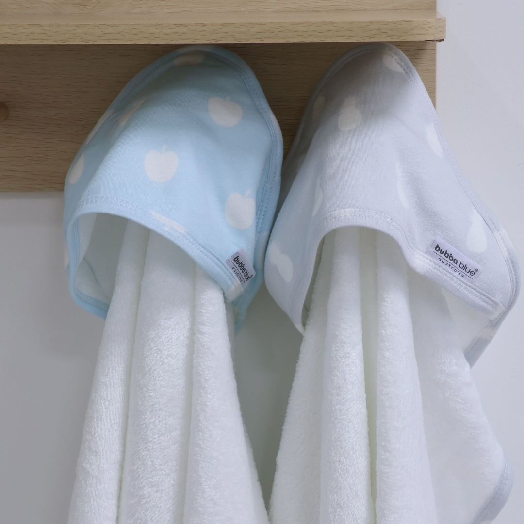 Bubba Blue Nordic Hooded Towel Apple/Pineapple 2pk
