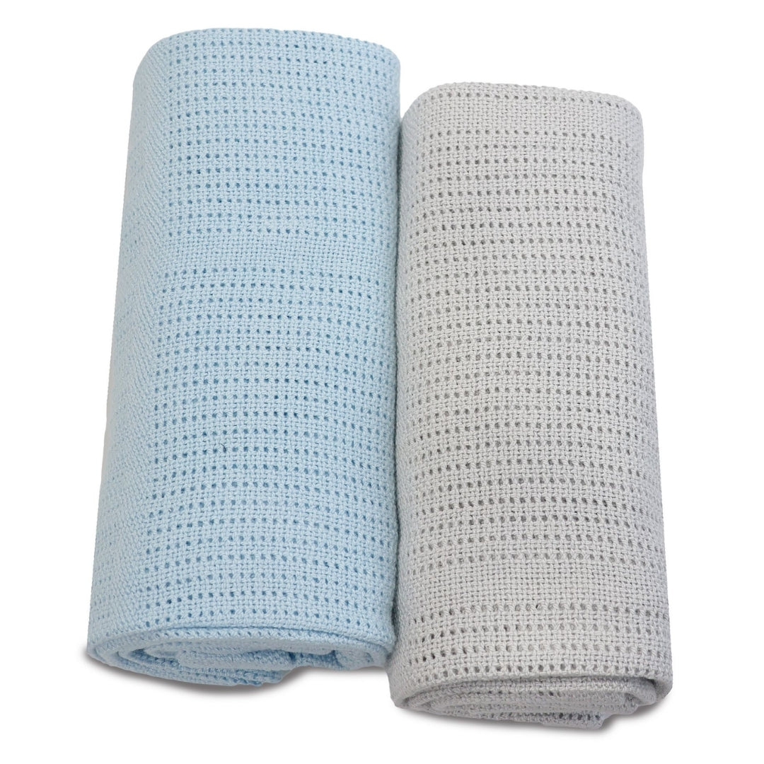 Bubba Blue Nordic Cellular Blanket Apple/Pineapple 2pk