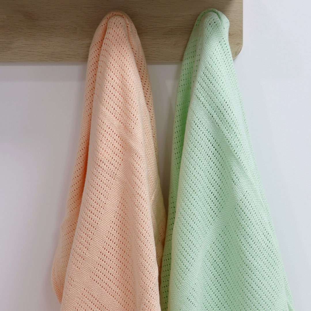 Bubba Blue Nordic Cellular Blanket Orange/Pear 2pk
