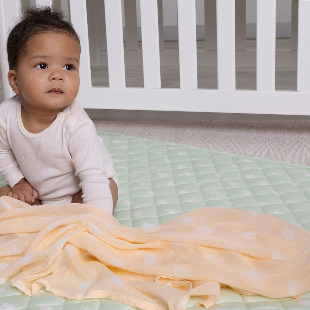 Bubba Blue Nordic Muslin Wrap 3pk Orange/Pear