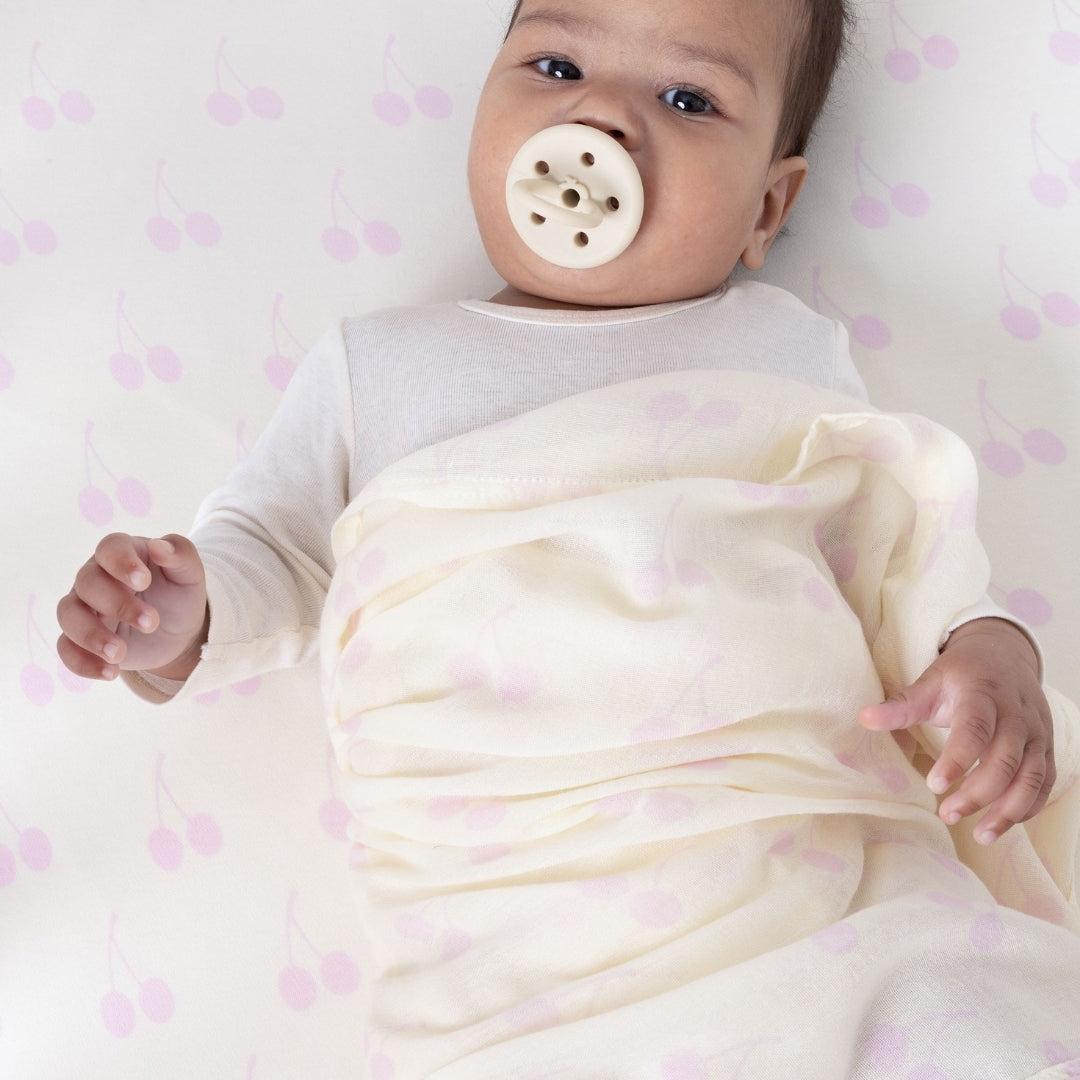 Bubba Blue Nordic Muslin Wrap 3pk Strawberry/Cherry