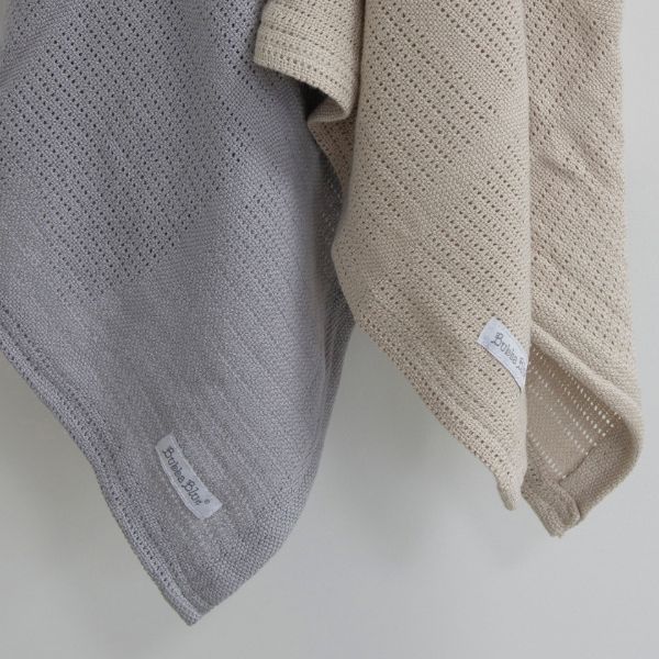 Bubba Blue Nordic Cellular Blanket Grey/Sand 2pk