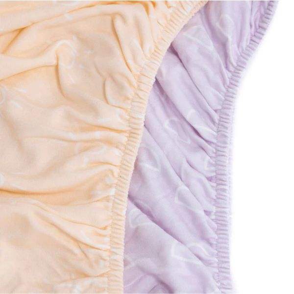 Bubba Blue Nordic Waterproof Change Pad Covers Dusty Peach/Lilac 2pk