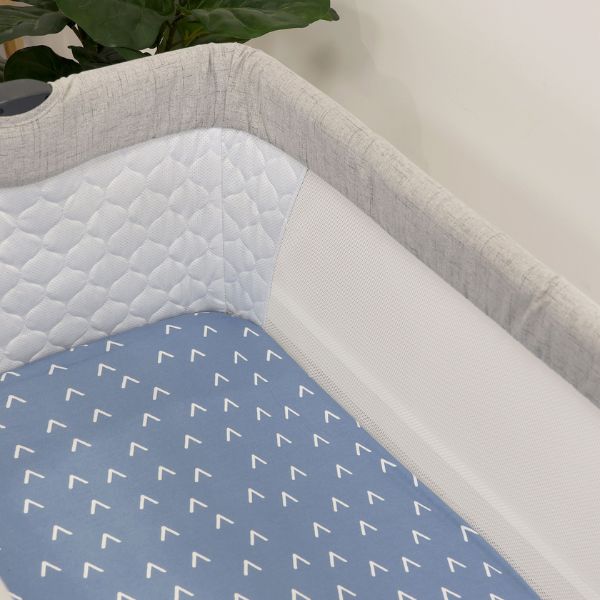 Bubba Blue Nordic Jersey Co-sleeper Fitted Sheets Denim/Clay 2pk