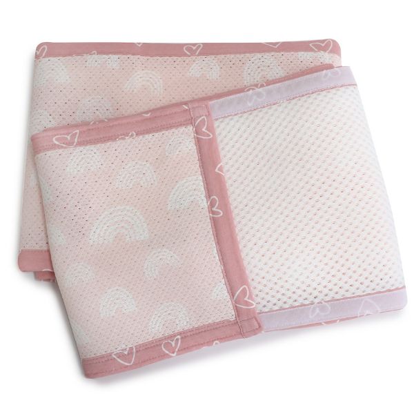 Bubba Blue Nordic Cot Liner Dusty Berry/Rose