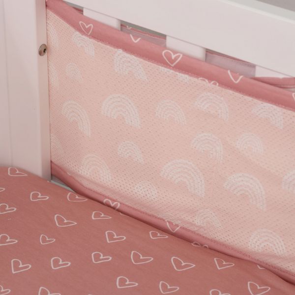 Bubba Blue Nordic Cot Liner Dusty Berry/Rose