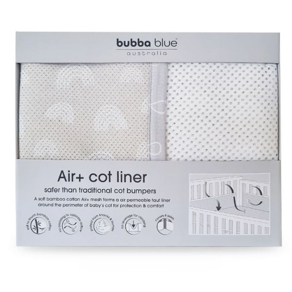 Bubba Blue Nordic Cot Liner Grey/Sand