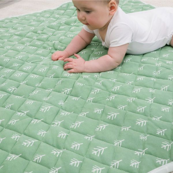 Bubba Blue Nordic Reversible Cot Quilt Avocado/Forest