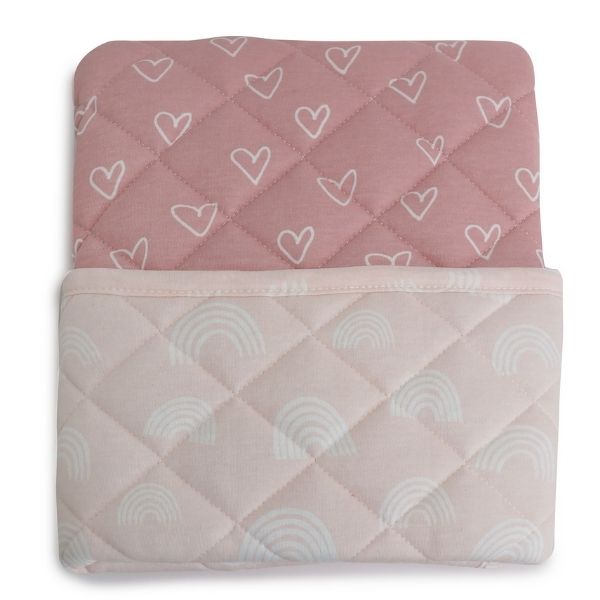 Bubba Blue Nordic Reversible Cot Quilt Dusty Berry/Rose