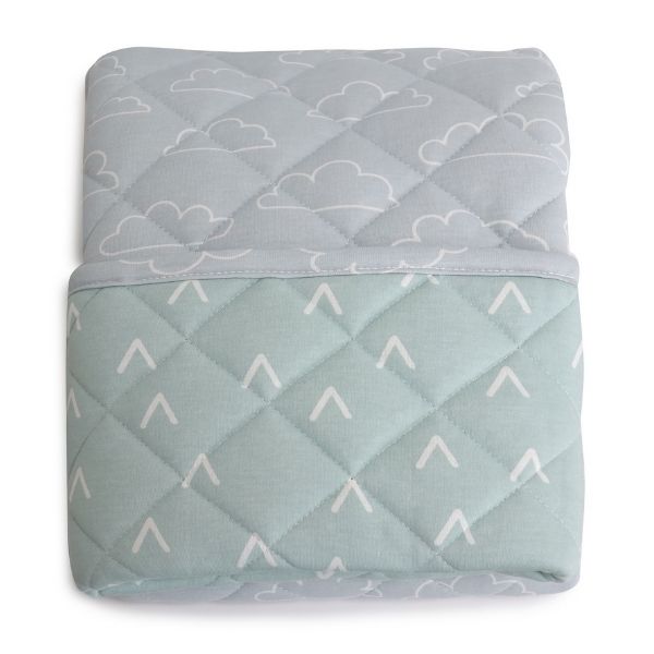 Bubba Blue Nordic Reversible Cot Quilt Sky/Mint