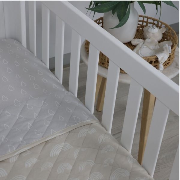 Bubba Blue Nordic Reversible Cot Grey/Sand