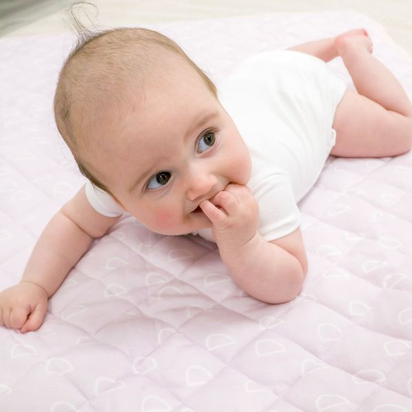 Bubba Blue Nordic Reversible Cot Quilt Peach/Lilac