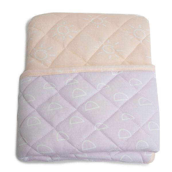 Bubba Blue Nordic Reversible Cot Quilt Peach/Lilac