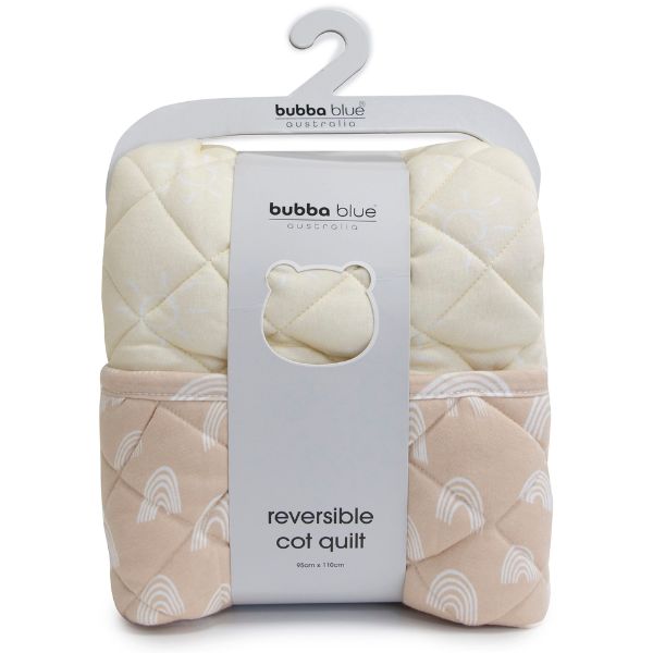 Bubba Blue Nordic Reversible Cot Quilt Vanilla/Latte