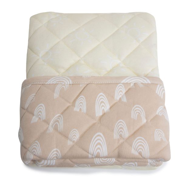 Bubba Blue Nordic Reversible Cot Quilt Vanilla/Latte