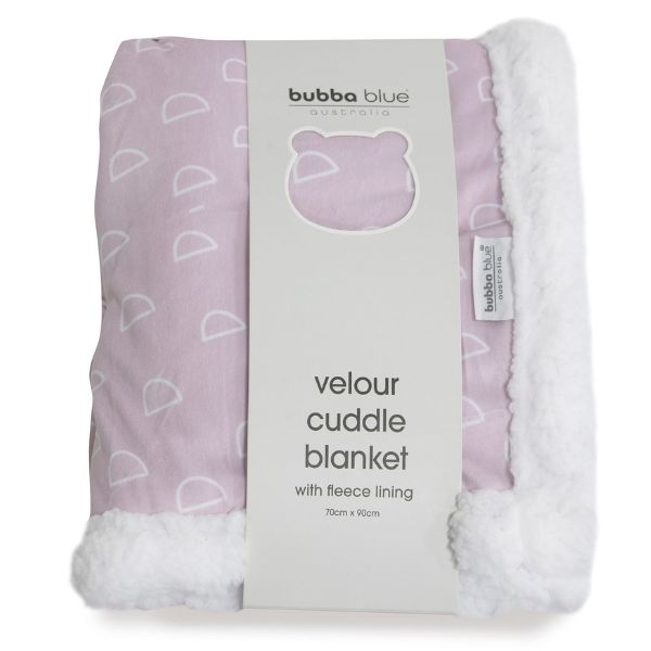 Bubba Blue Nordic Velour Cuddle Blanket with Fleece Lining Lilac