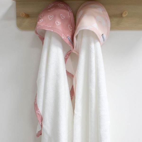 Bubba Blue Nordic Hooded Towel Dusty Berry/Rose 2pk