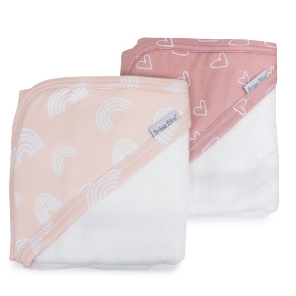 Bubba Blue Nordic Hooded Towel Dusty Berry/Rose 2pk