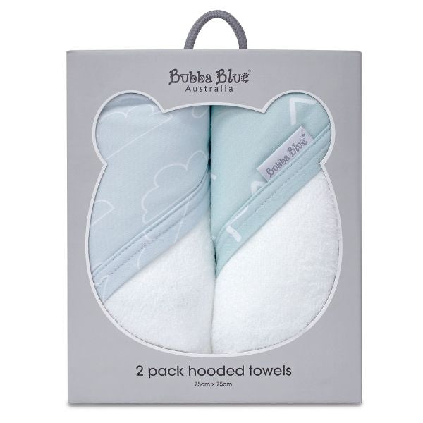 Bubba Blue Nordic Hooded Towel Dusty Sky/Mint 2pk