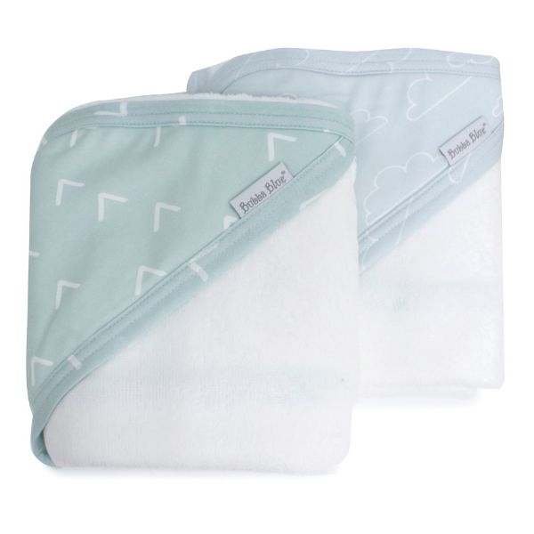 Bubba Blue Nordic Hooded Towel Dusty Sky/Mint 2pk