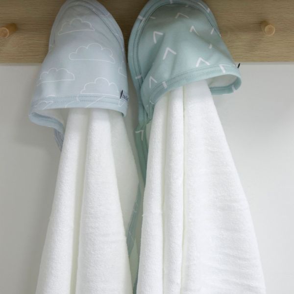 Bubba Blue Nordic Hooded Towel Dusty Sky/Mint 2pk