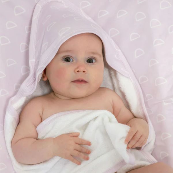 Bubba Blue Nordic Hooded Towel Dusty Peach/Lilac 2pk