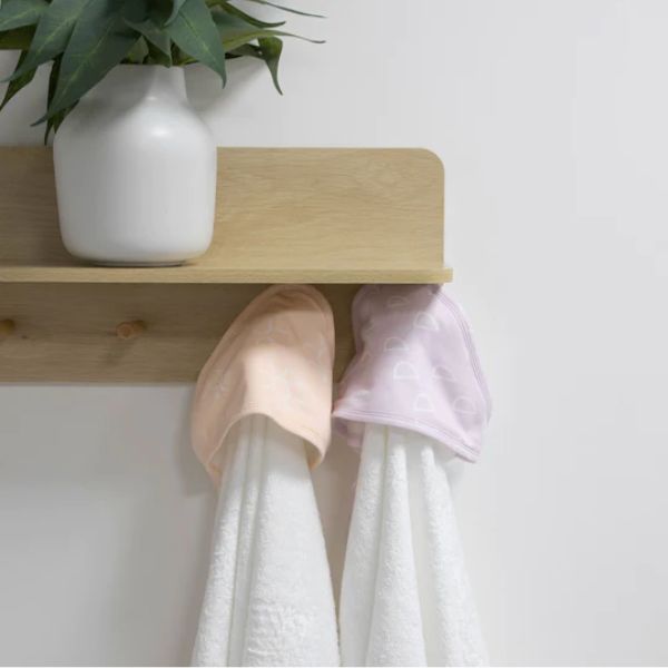 Bubba Blue Nordic Hooded Towel Dusty Peach/Lilac 2pk