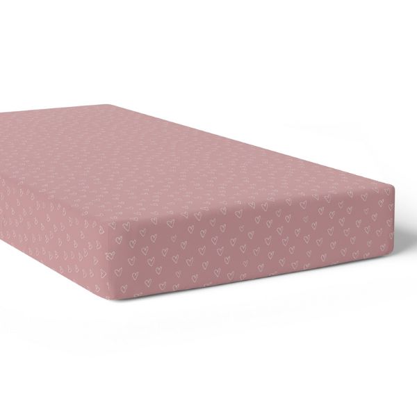Bubba Blue Nordic Jersey Cot Fitted Sheets Dusty Berry/Rose 2pk