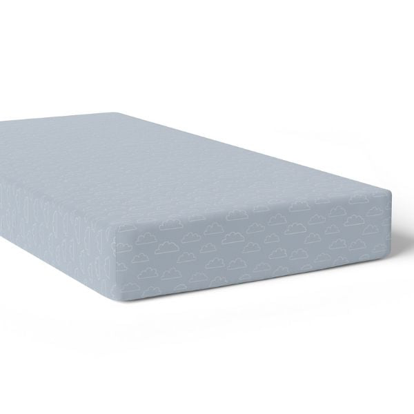 Bubba Blue Nordic Jersey Cot Fitted Sheets Dusty Sky/Mint 2pk