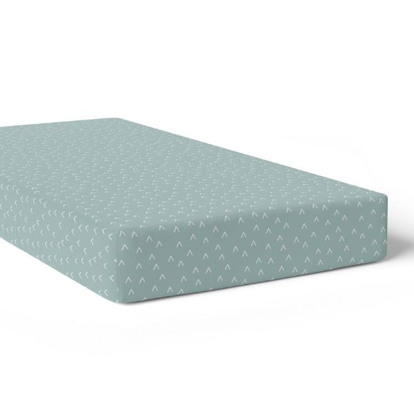 Bubba Blue Nordic Jersey Cot Fitted Sheets Dusty Sky/Mint 2pk