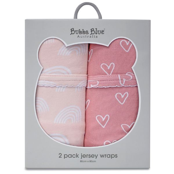 Bubba Blue Nordic Jersey Wraps Dusty Berry/Rose 2pk