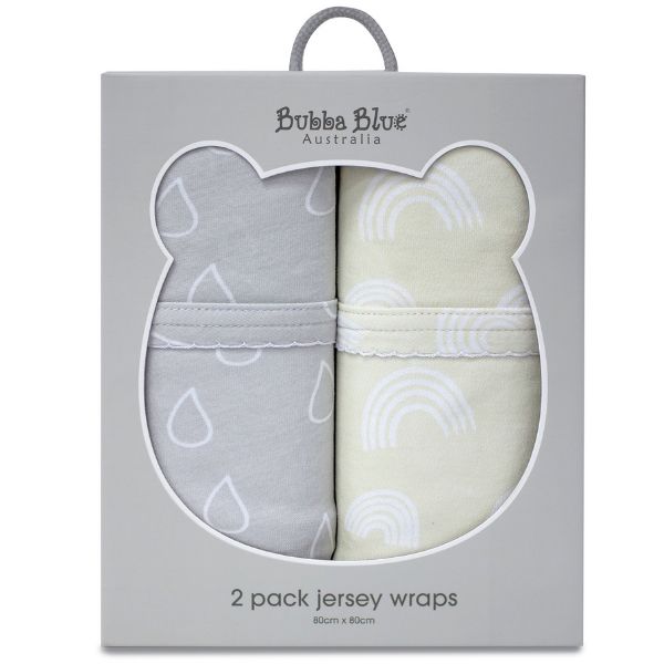 Bubba Blue Nordic Jersey Wraps Grey/Sand 2pk
